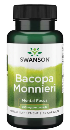 Bacopa Monnieri 250 мг 90 капсул (Swanson)