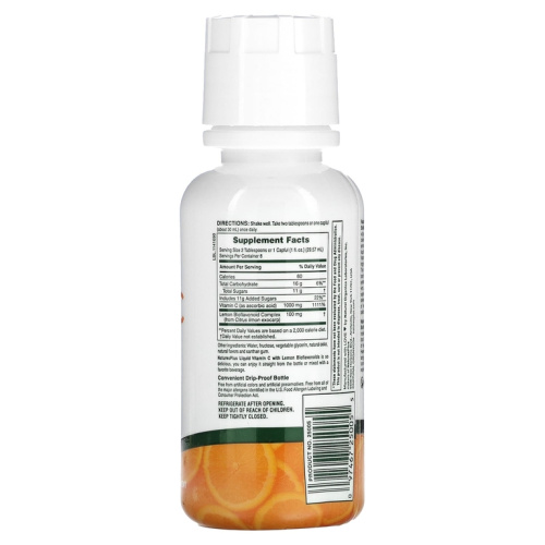 Liquid Vitamin C (Жидкий Витамин C) 1000 мг 236 мл апельсиновый вкус (NaturesPlus) фото 2
