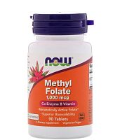 Methyl Folate 1000 мкг (Метилфолат) 90 таблеток (Now Foods)