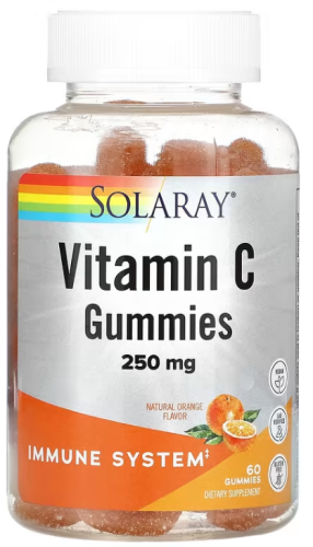 Vitamin C Gummies 250 mg (Витамин С 250 мг) 60 мармеладок (Solaray) фото 5