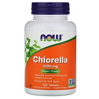 Chlorella 1000 мг (Хлорелла) 120 таблеток (Now Foods)