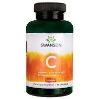 Vitamin C with Rose Hips 1000 mg (Витамин С с Шиповником) 90 капсул (Swanson)