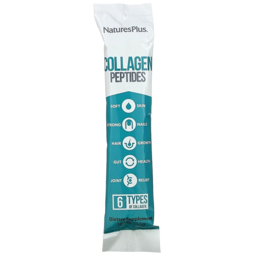 Collagen Peptides (пептиды коллагена) 210 г (20 пакетиков) без вкусовых добавок (NaturesPlus) фото 3