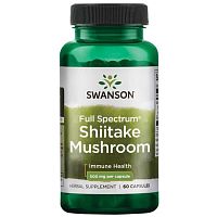 Shiitake Mushroom 500 mg Full Spectrum (Гриб Шиитаке 500 мг) 60 капсул (Swanson)