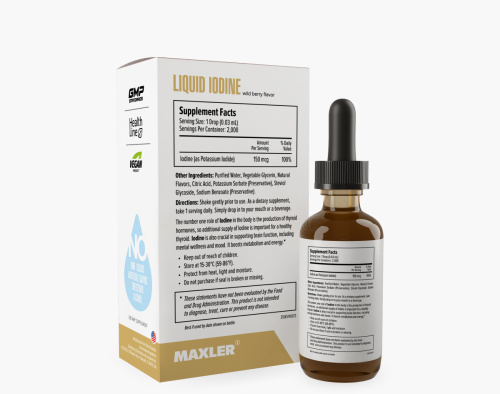 MAXLER Liquid Iodine 60 ml (Жидкий Йод) 60 мл. фото 2
