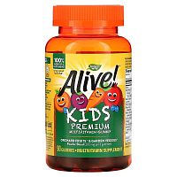 Alive! Kids (мультивитамины для детей) вишня, виноград и апельсин 90 жев. конфет (Nature's Way)