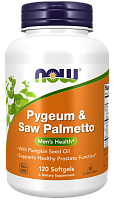 Pygeum & Saw Palmetto 120 мягких капсул (Now Foods)