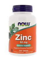 Zinc Gluсonate 50 мг (Цинк глюконат) 250 табл (Now Foods)