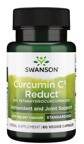 Curcumin C3 Reduct 95% Tetrahydrocurcuminoids 200 мг 60 вег капсул (Swanson) срок 04.22