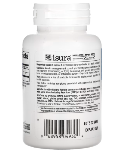 Vitex Chasteberry Extract Womensense (Экстракт Витекса) 90 вег капс (Natural Factors) фото 2