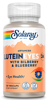 Lutein Eyes with Bilberry & Blueberry (Лютеин 24 мг с черникой и голубикой) 30 вег капс (Solaray)