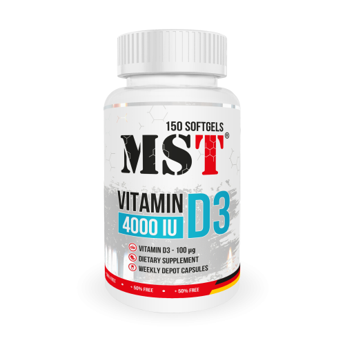 Vitamin D-3 4000 МЕ (Витамин Д-3 100 мкг) 150 мягких капс (MST)