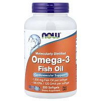 Omega-3 1000 мг (Омега-3) 200 капсул (Now Foods)_