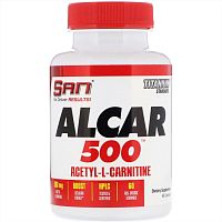 Alcar 500 mg (Ацетил Л-Карнитин 500 мг) 60 капсул (SAN) срок 11/2022 г