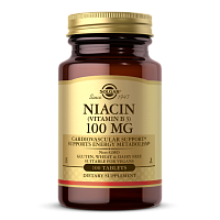 Niacin Vitamin B3 100 мг (Ниацин) 100 таблеток (Solgar)