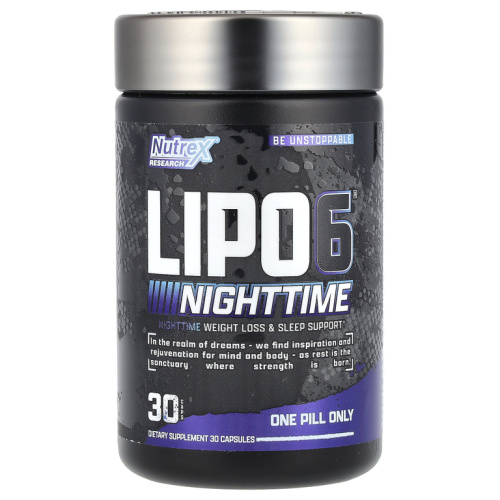 Lipo 6 Black NightTime Ultra concentrate 30 капсул (Nutrex Research)