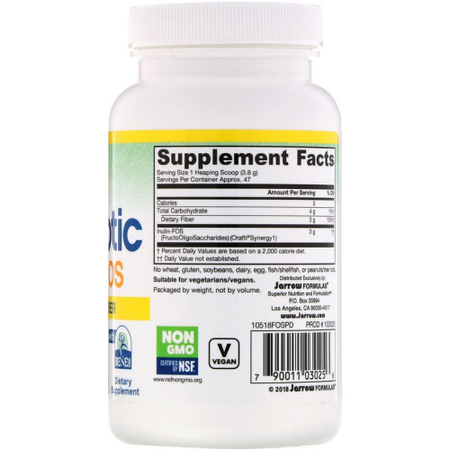 Prebiotic Inolin-FOS (Пребиотики с инулином и фруктоолигосахаридами) 180 г (Jarrow Formulas) фото 2