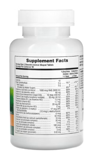 Multivitamin Animal Parade (Детские мультивитамины) 180 таблеток (NaturesPlus) (Апельсин) фото 3