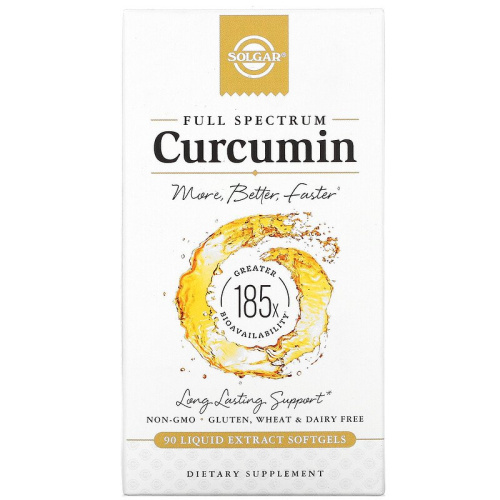 Full Spectrum Curcumin (Куркумин) 90 мягких капсул (Solgar)