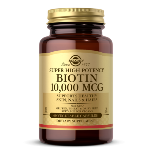 Biotin 10000 мкг (Биотин) 60 вег капсул (Solgar)