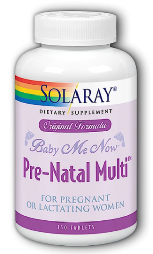 Baby Me Now Pre-Natal Multi (Пренатальные витамины) 150 таблеток (Solaray) фото 2