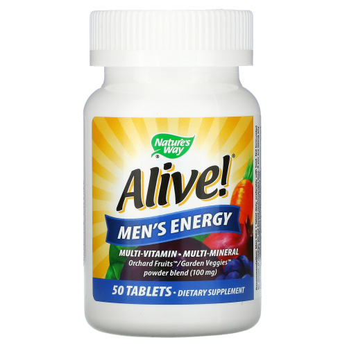 Alive! Men's Energy 50 таблеток (Nature's Way) фото 3