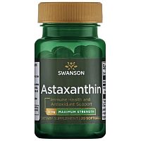 Astaxanthin 12 mg (срок 07/23) 30 мягких капсул (Swanson) срок