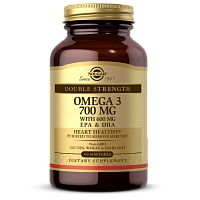 Double Strength Omega-3 700 мг with 600 mg EPA & DHA (Омега-3) 60 капсул (Solgar)