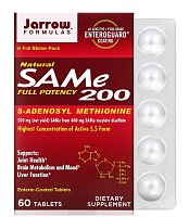 SAMe 200 mg (S-дисульфат тозилат 200 мг) 60 таблеток (Jarrow Formulas)