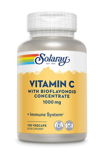 Vitamin C 1000 mg with Bioflavonoid Concentrate (Витамин C 1000 мг) 100 вег капсул (Solaray)