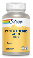 Pantothenic Acid 500 mg (Пантотеновая кислота 500 мг) 100 растительных капсул (Solaray)