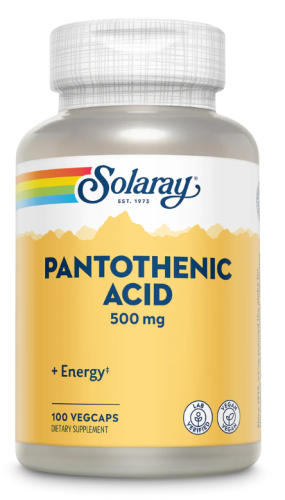 Pantothenic Acid 500 mg (Пантотеновая кислота 500 мг) 100 растительных капсул (Solaray)