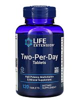 Мультивитамины Two-Per-Day (Дважды-в-день) 120 таблеток (Life Extension)
