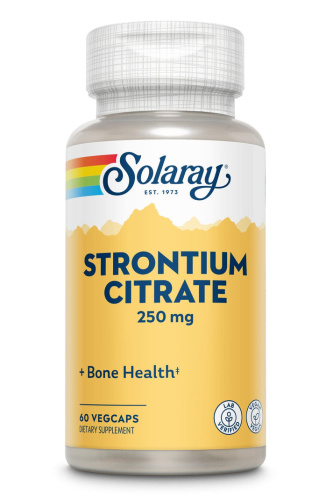 Strontium Citrate 250 mg (Цитрат стронция 250 мг) 60 вег капсул (Solaray)