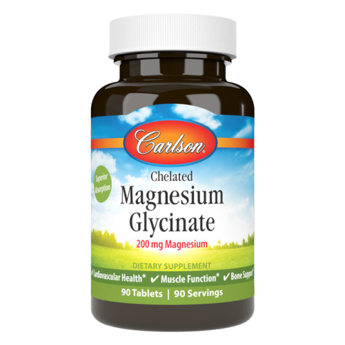 Chelated Magnesium Glycinate 200 mg (хелат магний глицинат 200 мг) 90 таблеток (Carlson Labs)