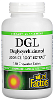 DGL Root Extract 400 mg (Глицирризинат солодки 400 мг) 180 жев. таб. (Natural Factors)
