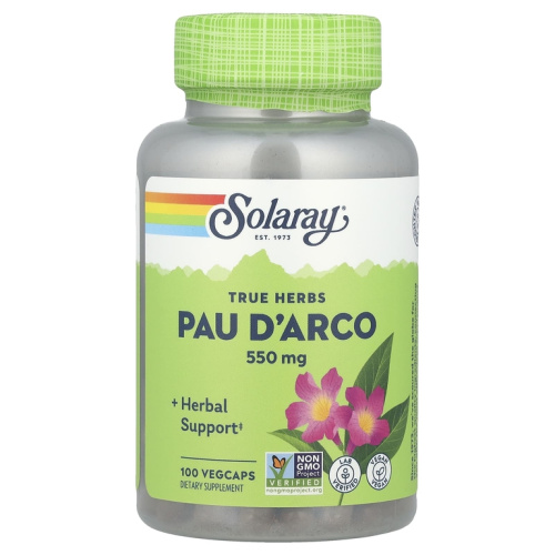 Pau D'Arco 550 mg (Кора Муравьиного Дерева 550 мг) 100 вег капсул (Solaray)