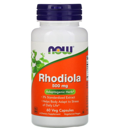 Rhodiola (Родиола) 500 мг 60 капсул (Now Foods)