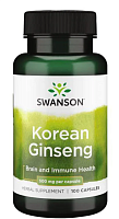 Korean Ginseng (корейский женьшень) 500 мг 100 капсул (Swanson)