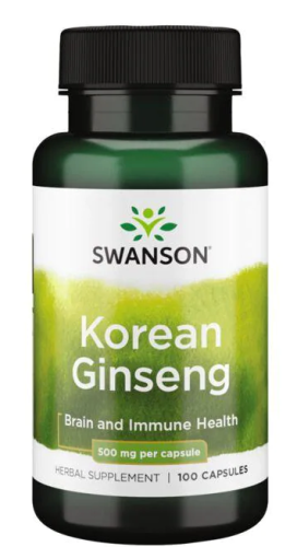 Korean Ginseng (корейский женьшень) 500 мг 100 капсул (Swanson)