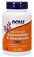 Glucosamine & Chondroitin Extra Strength (глюкозамин и хондроитин) 60 таблеток (Now Foods)
