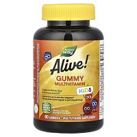 Alive! Kids (мультивитамины для детей) вишня, апельсин и виноград 60 мармеладок (Nature's Way)