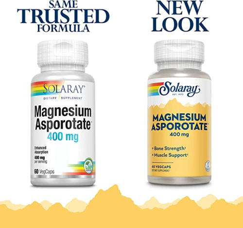 Magnesium Asporotate 400 mg (Аспоротат Магния 400 мг) 60 вег капсул (Solaray) фото 4