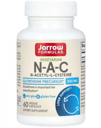 NAC 500 мг (N-Ацетил L-цистеин) 60 вег капсул (Jarrow Formula)