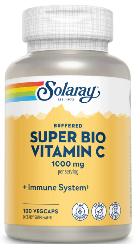 Super Bio Vitamin C 1000 mg TR (Витамин С 1000 мг медленного высвобождения) 100 вег капс (Solaray)
