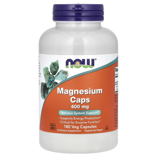 Magnesium Caps (Магний) 400 mg 180 вег капсул (Now Foods)