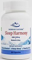 Sleep Harmony GABA 1000 мг + Melatonin 10 мг (Крепкий и здоровый сон) 60 капсул (Norway Nature)