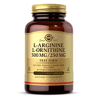 L-Arginine/L-Ornithine 500 мг/250 мг 50 вег капсул (Solgar)