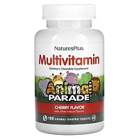 Multivitamin Animal Parade (Детские мультивитамины) 180 таблеток (NaturesPlus) (Вишня)