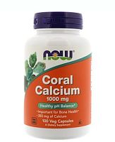 Coral Calcium (Кальций) 1000 мг 100 вег капсул (Now Foods)